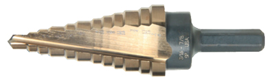 3/16-7/8" GOLD OXIDE ULTRA BIT STEP DRILL