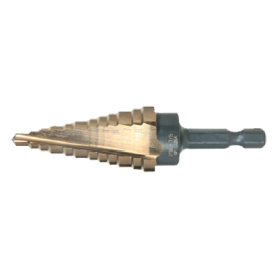 1/4- 1 1/8 GOLD OXIDE ULTRA BIT QUICK RELEASE STEP DRILL 